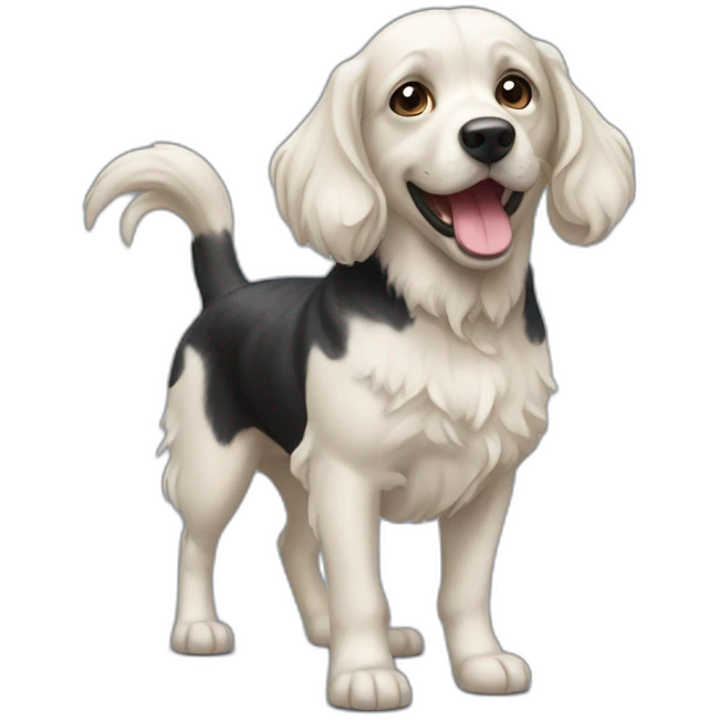 Balaine sur chien emoji