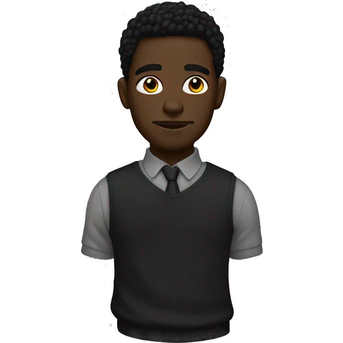 Black aesthetic guy emoji