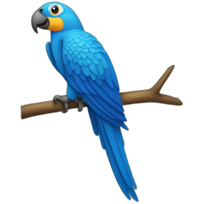Blue parrot emoji
