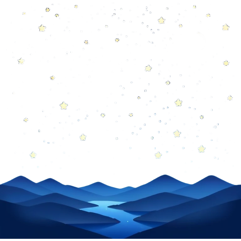 night sky with stars emoji