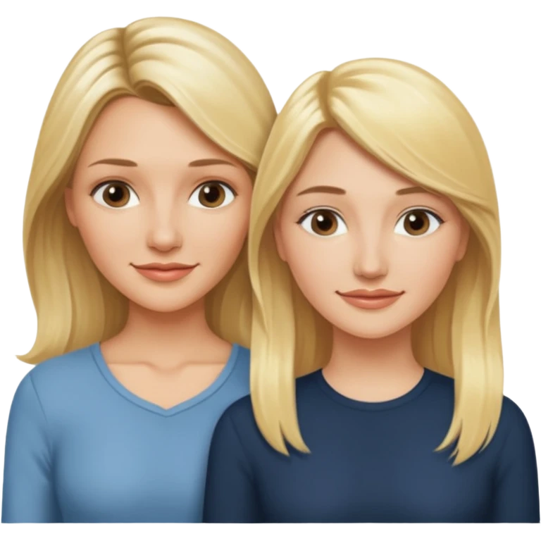 i want an emoji with 2 longue hair blonde girls like the movie "the holiday" They are not touching each other. One is Cameron Diaz, the tother Kate Winslet. emoji
