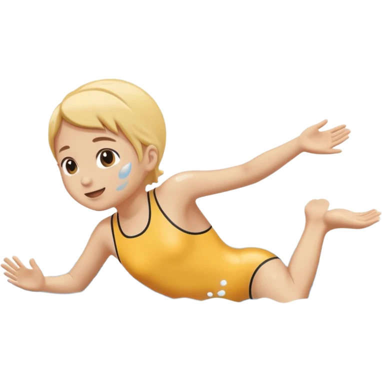 swimming side view in the water lake, with water. emoji