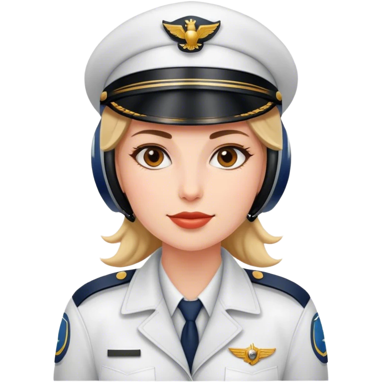 Woman pilot no skin colo emoji