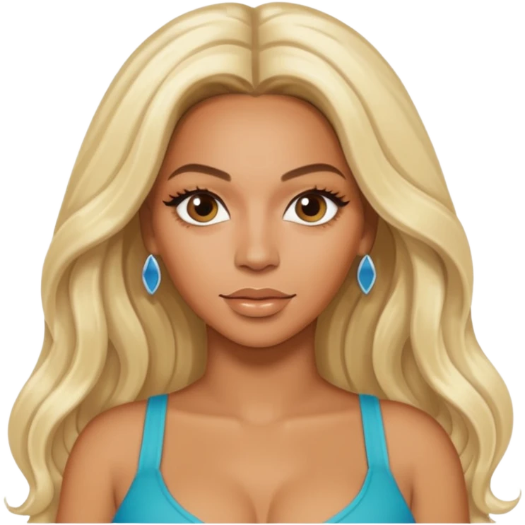 Beyonce with long platinum blonde hair emoji