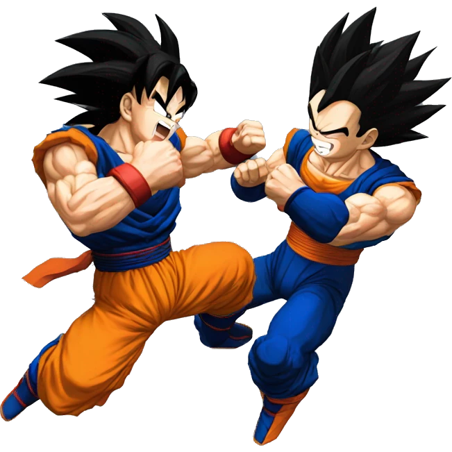goku punching vegeta emoji