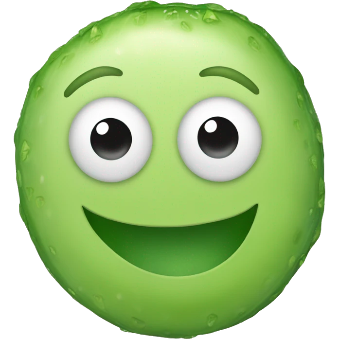 Smiley face wearing cucumber  emoji