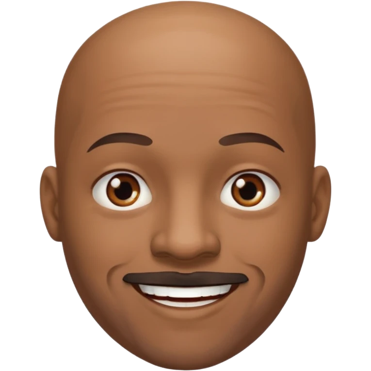 Bald black man white goatee emoji