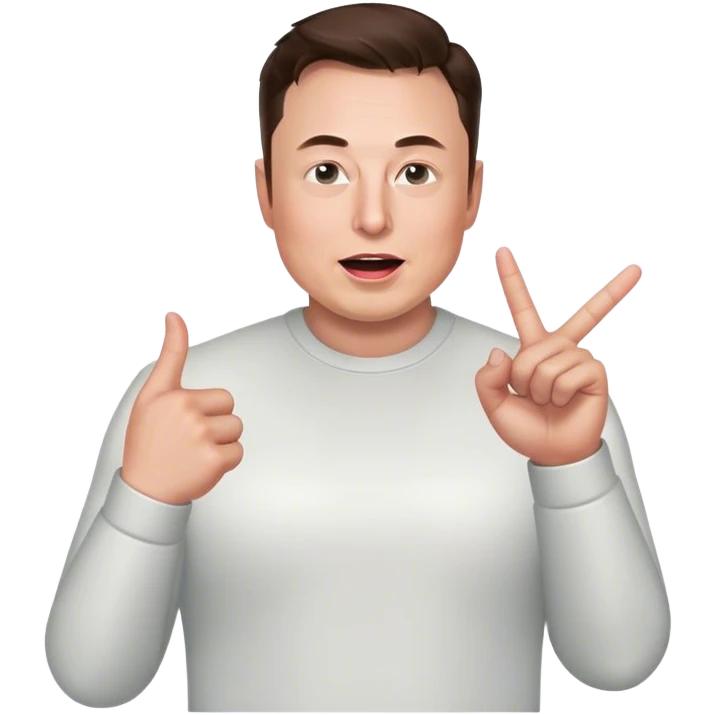 elon musk giving someone the finger, flipping them off, or flicking them off emoji