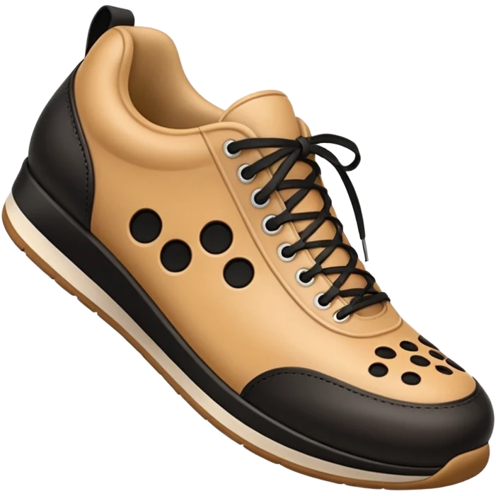 3D Apple-style emoji of a shoe with a foot inside, stepping and showing a clear shoe print below.







 emoji