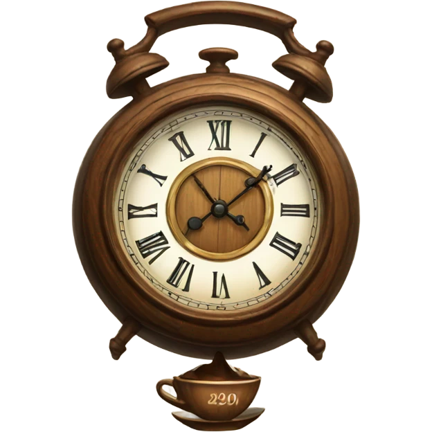 clock that tea emoji