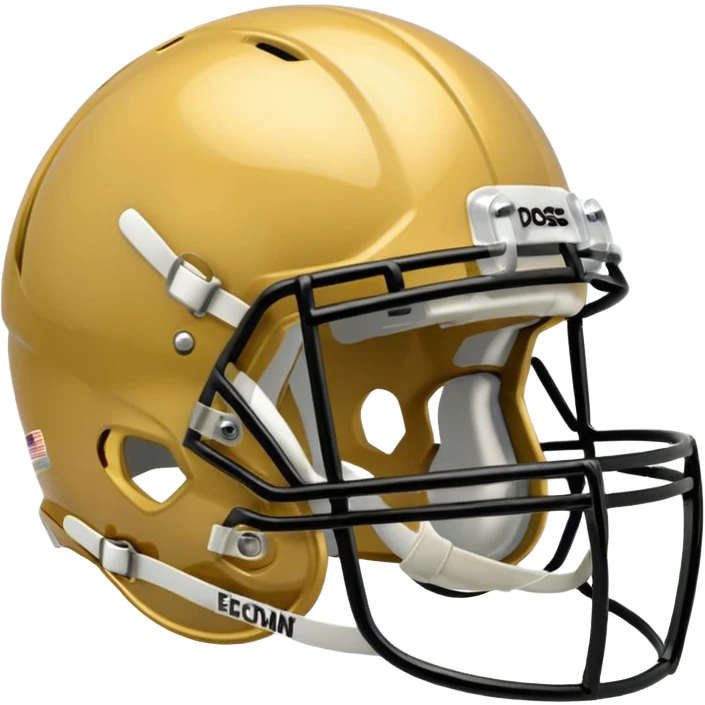 College football player helmet in gold color  emoji