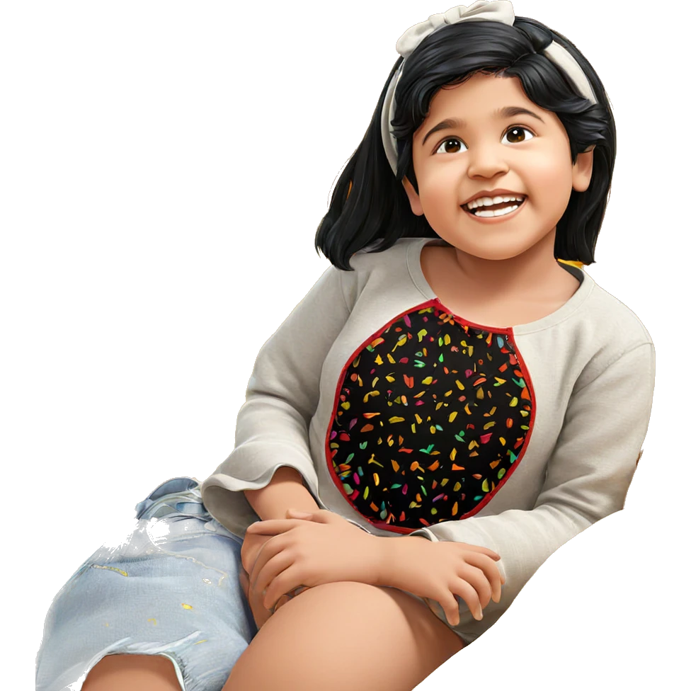 smiling girl with black hair emoji