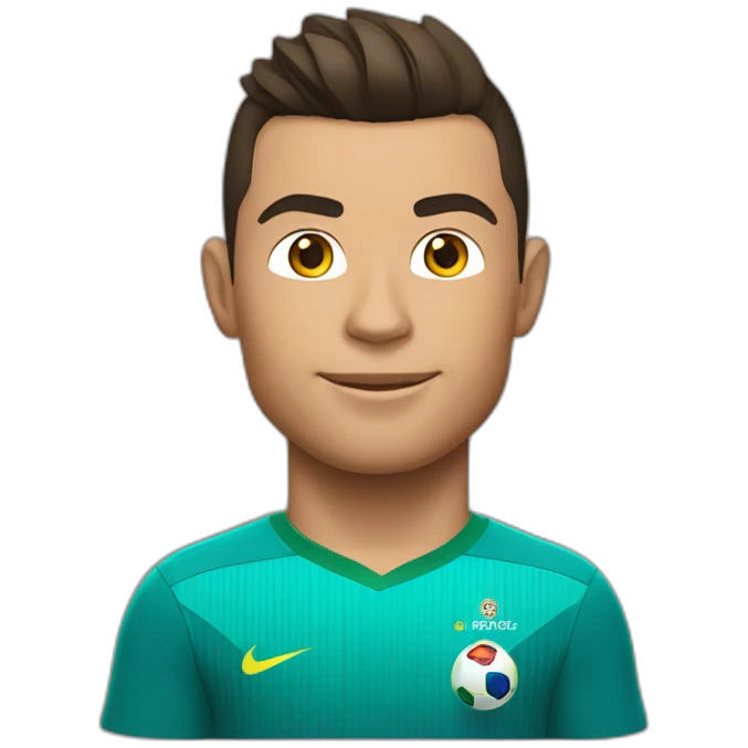 Cristiano Ronaldo avec une coupe du monde emoji