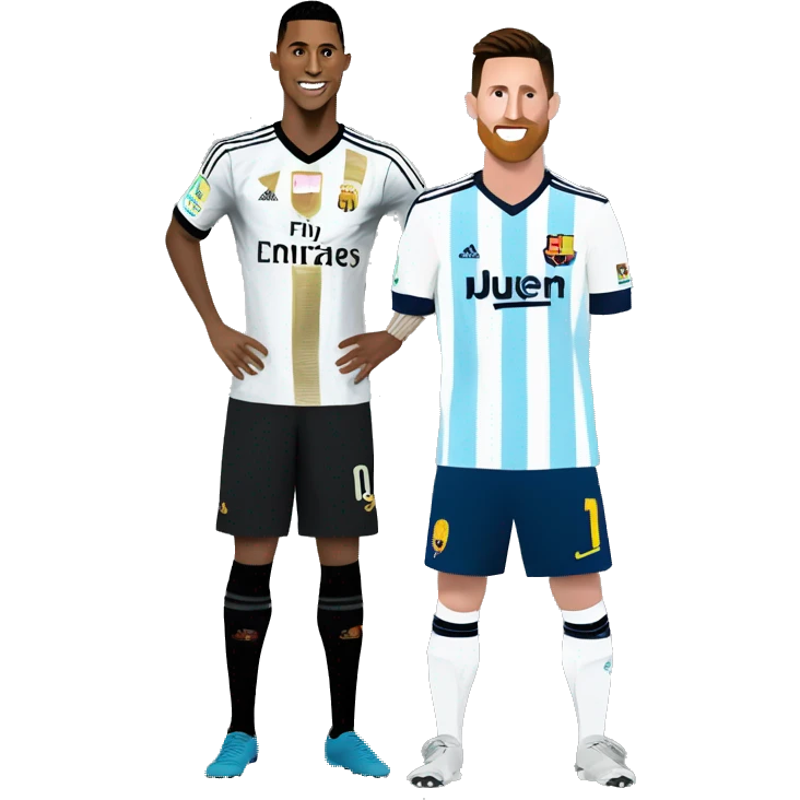 ronaldo with messi emoji