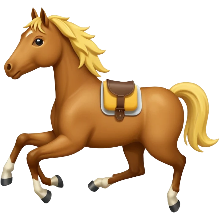 Horse running with phone emoji