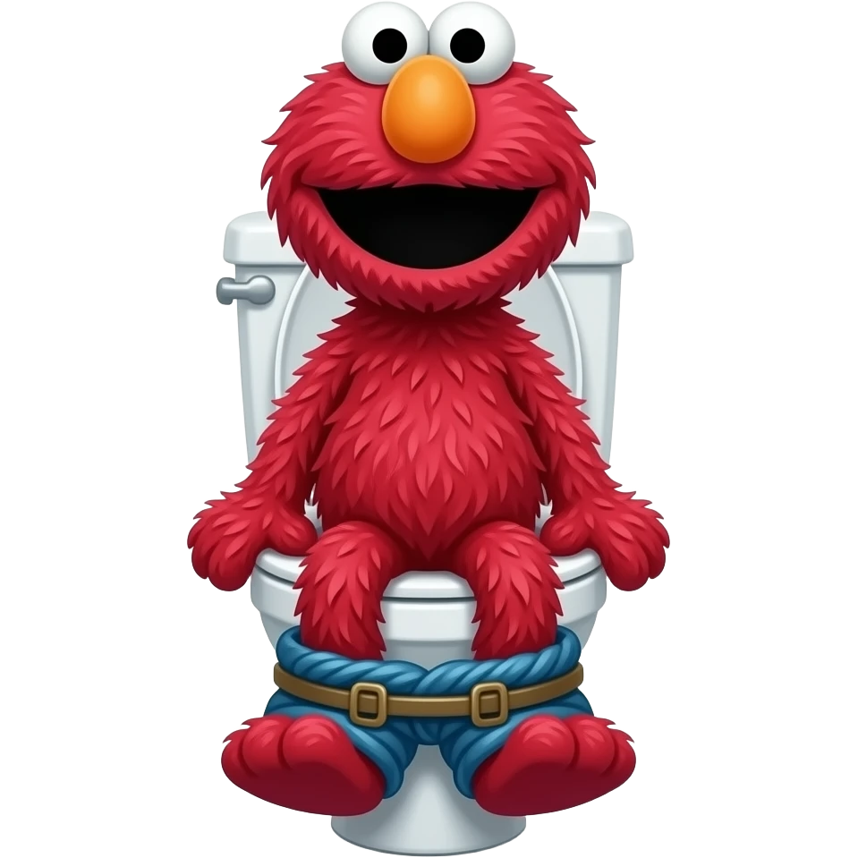 Elmo on the toilet emoji