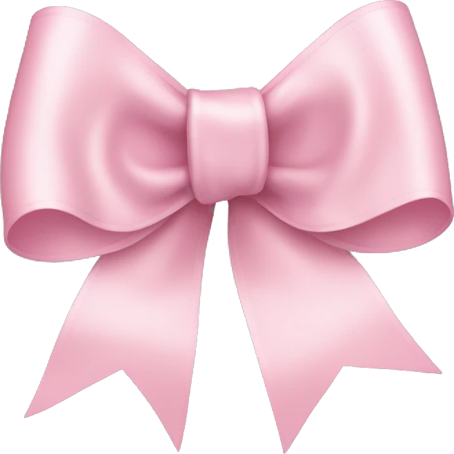 light pink ribbon bow emoji