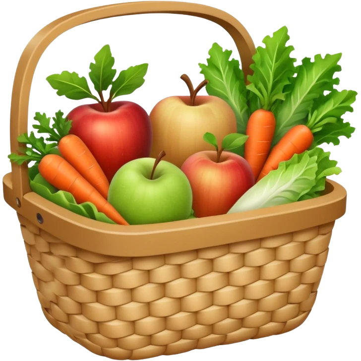 modern basket for shopping emoji