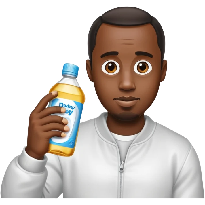 Diddy holding baby oil  emoji