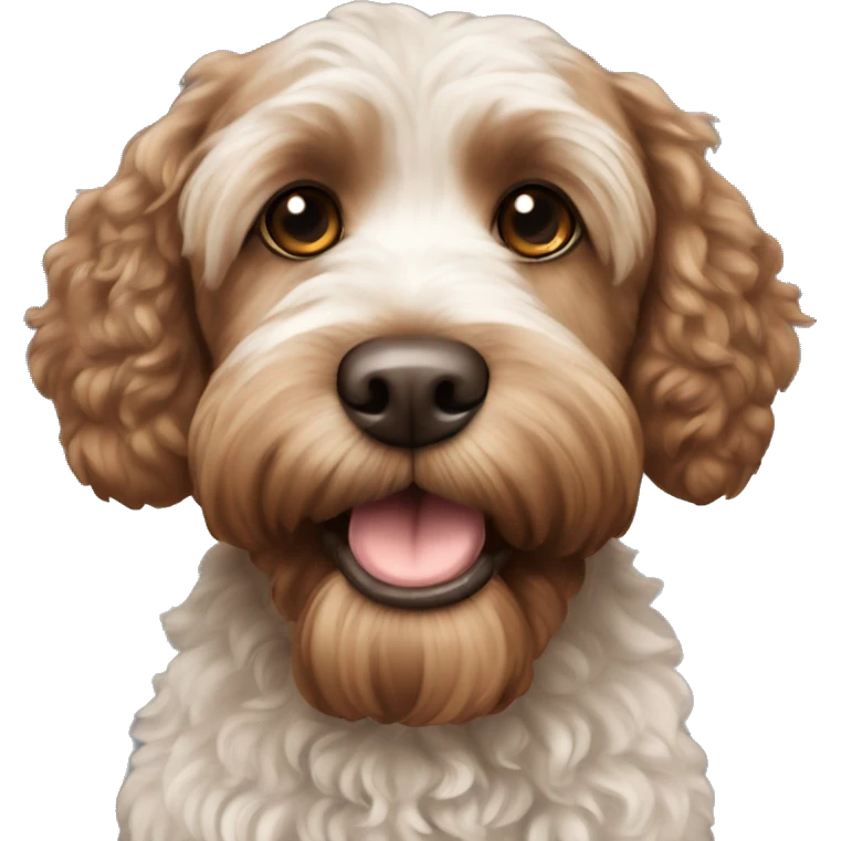 a brown cockapoo emoji