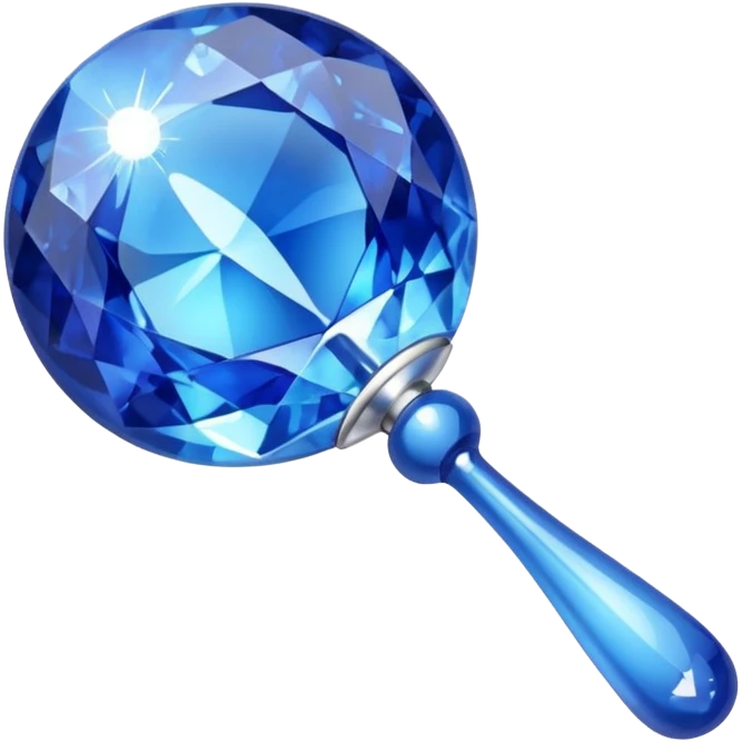 Crystal sapphire baby rattle emoji