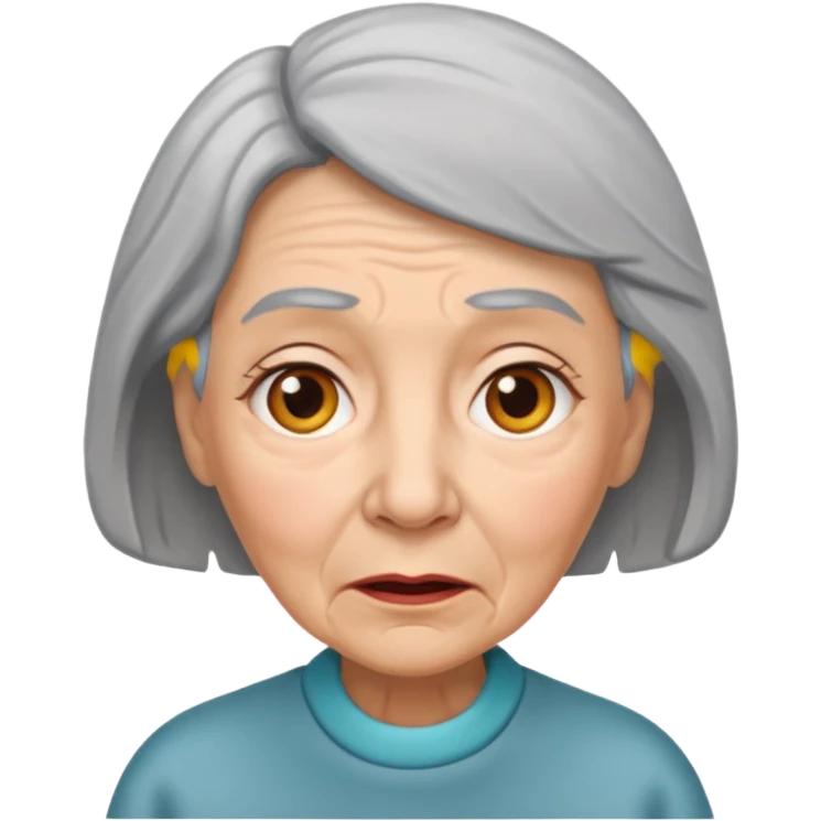  abuela con confundida emoji