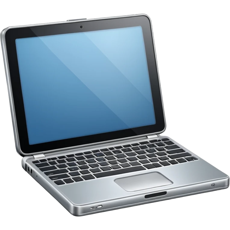 open notebook computer showing brackets {} emoji