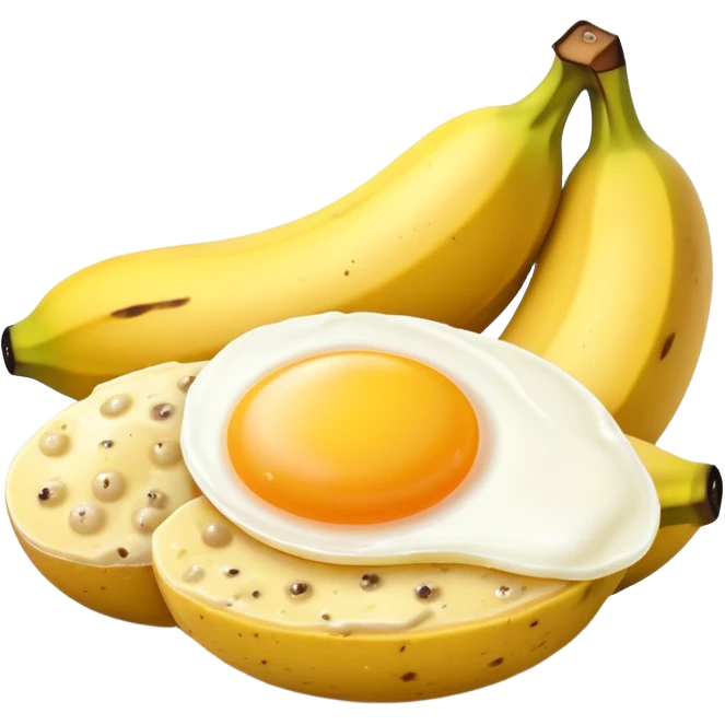 Banana with eggs emoji