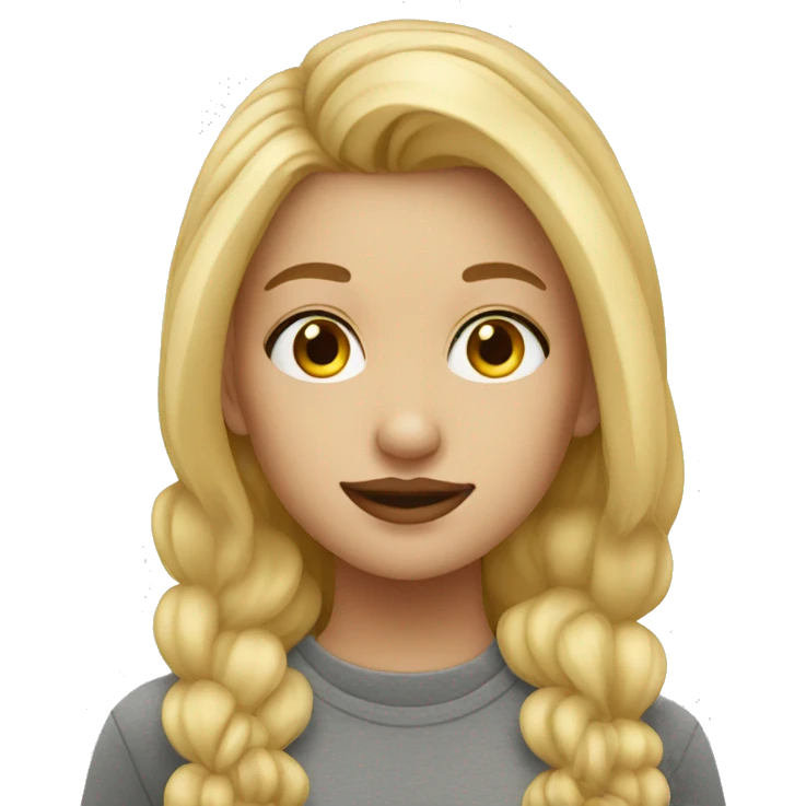 blonde girl with nose piercing emoji