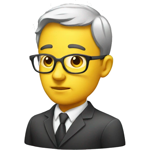 thinking smart emoji