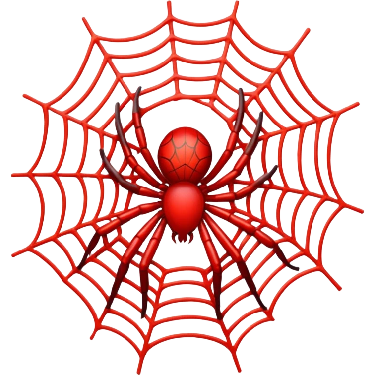 red dumb spider web emoji
