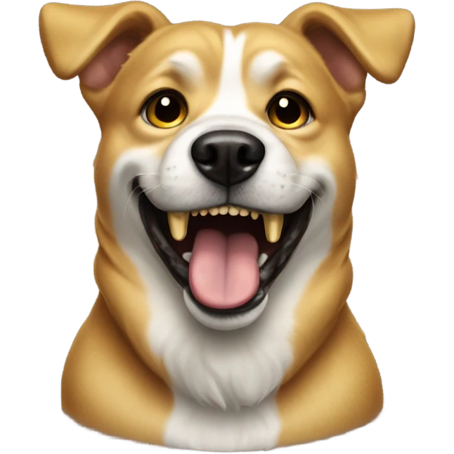 Dog with gold teeth emoji