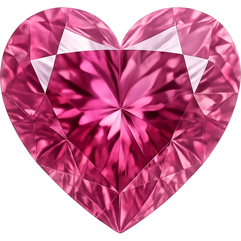 pink heart diamon  , remove background emoji