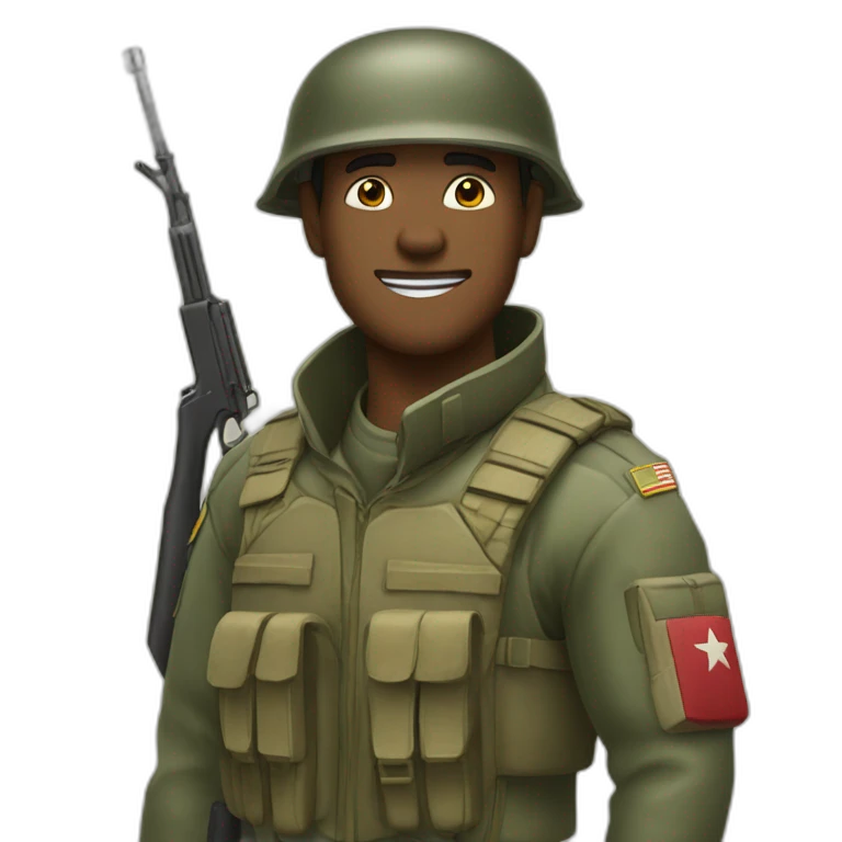 Soldat qui fait un salut emoji
