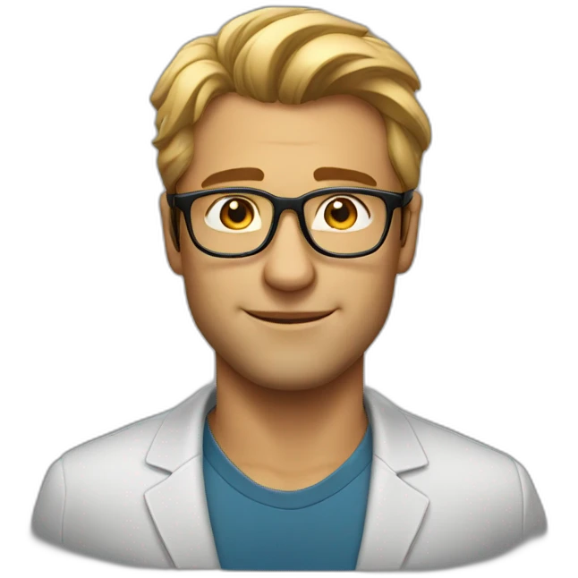 handsome man with glassess emoji