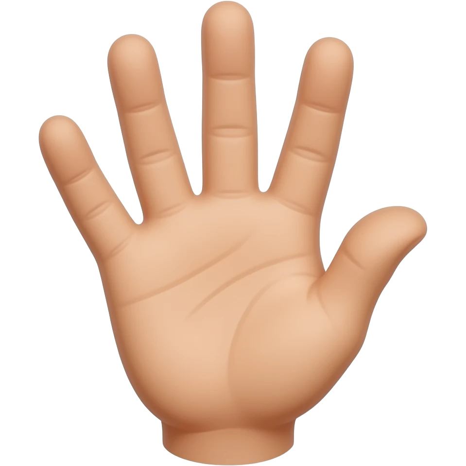 5 parmaktan 3ü açık emoji