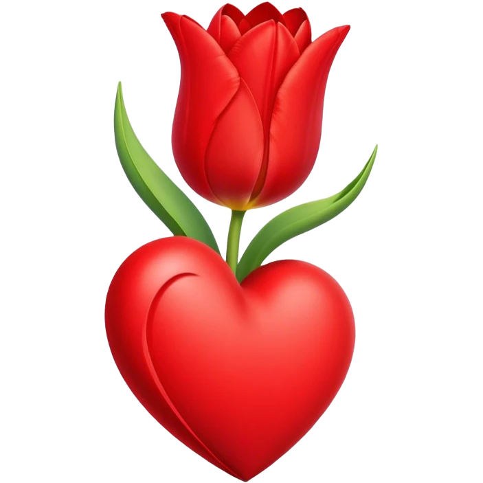 Heart with tulip emoji