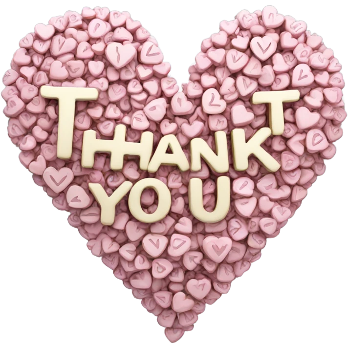 Thank you inside a heart emoji
