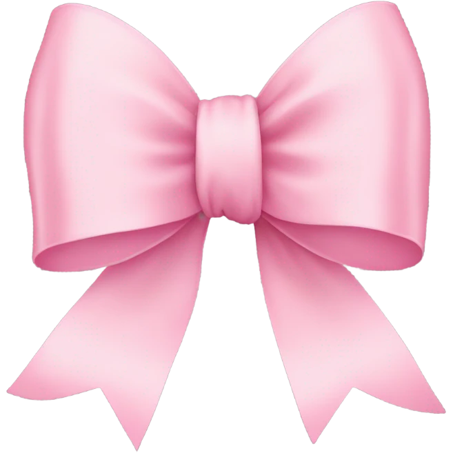 light pink ribbon bow emoji