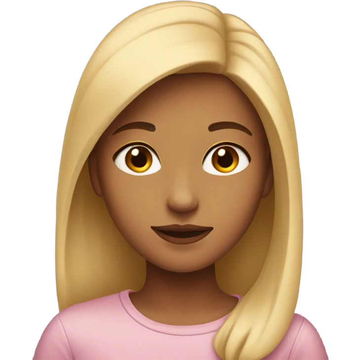 A girl with no chin emoji