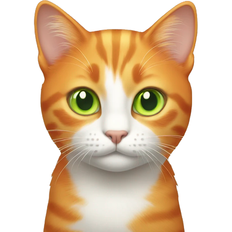 Orange cat with light green eyes emoji