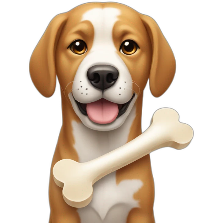 dog with a bone emoji