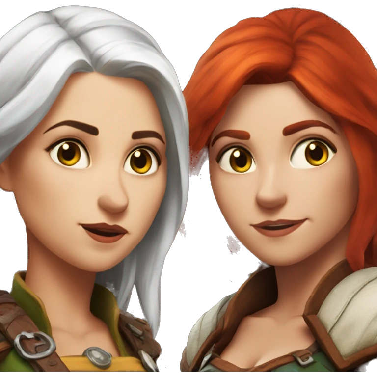 Ciri and Triss emoji