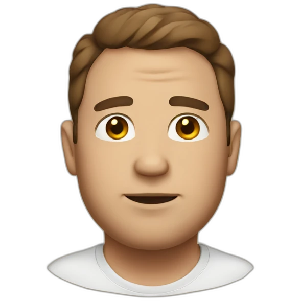 stocky man with round face, short brown hair, nose ring emoji