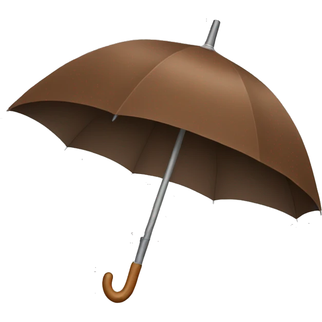 Brown umbrella emoji