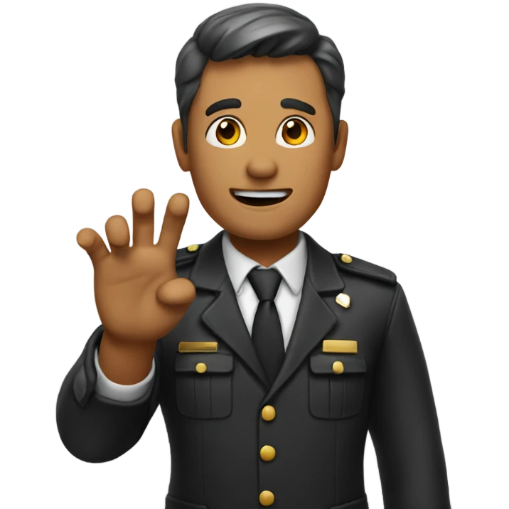 A male director emoji giving instructions with his hand. emoji