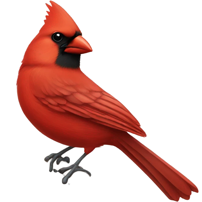 Red Cardinal sitting on a branch emoji