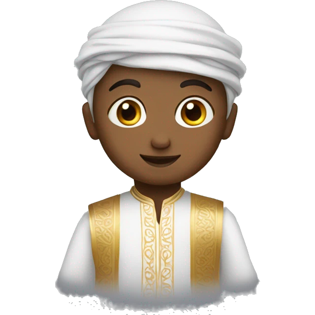 A small boy wearing Arabic clothes emoji