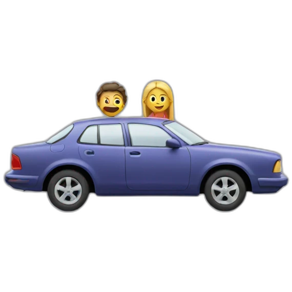 Car with two people emoji