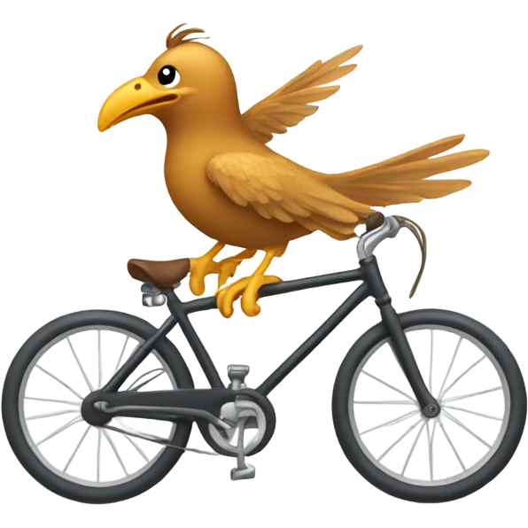 Bird on a bike  emoji